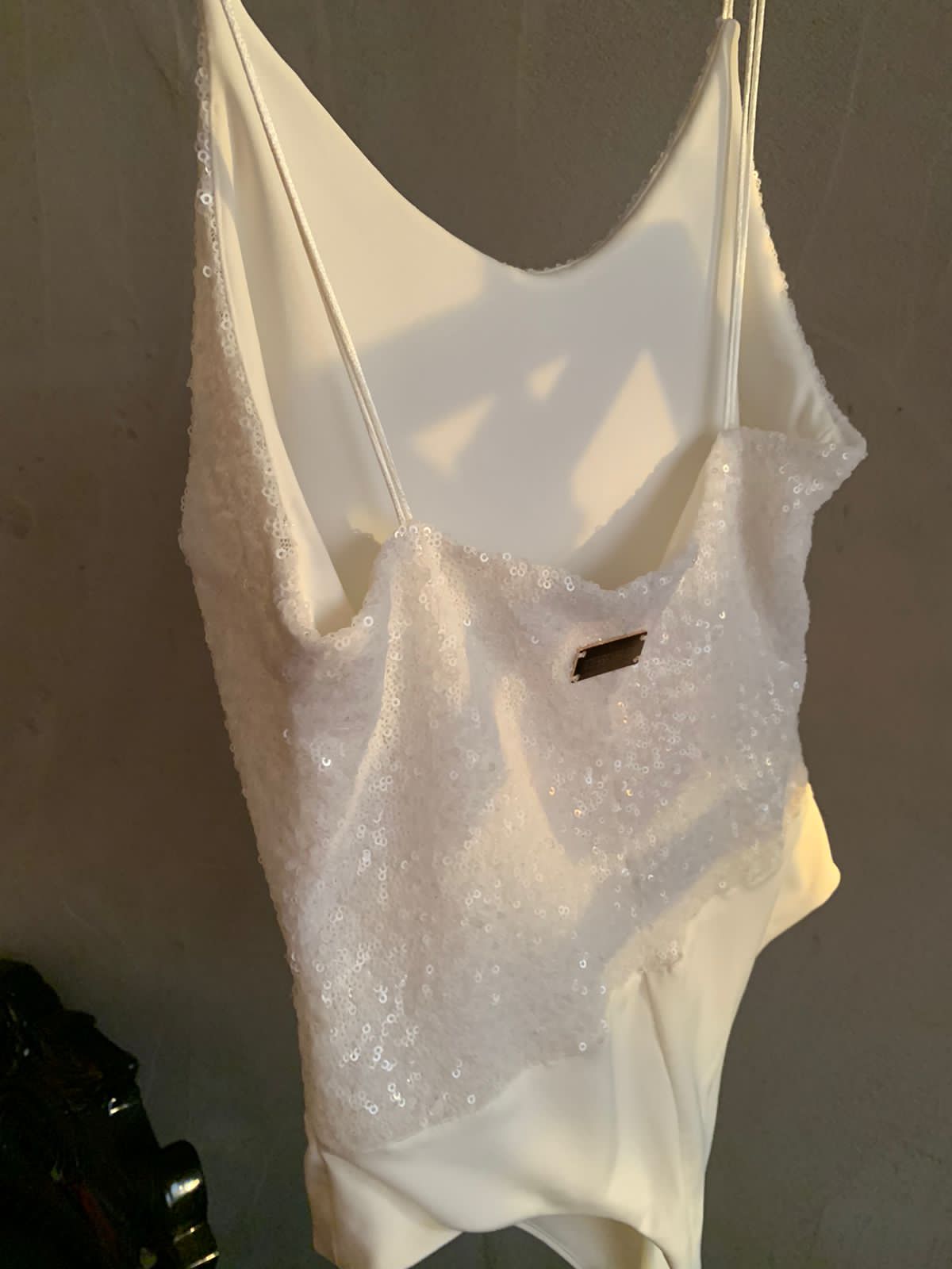 Body de tiras lentejuelas